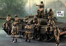 1/72 Modern Russian Assault Operations Armored Troops Team of 10 People  no tank  