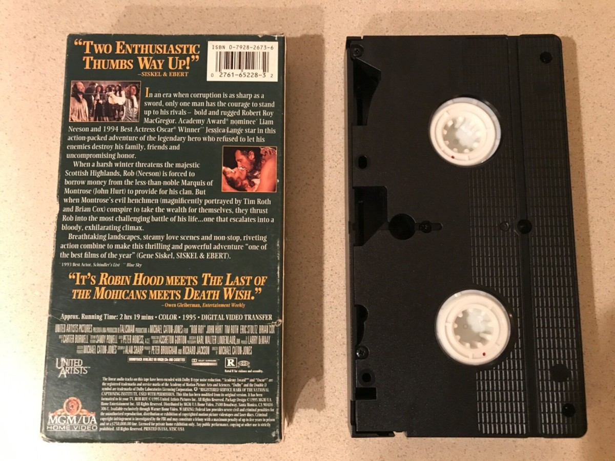 Rob Roy (VHS, 1995) Liam Neeson, Jessica Lange, John Hurt, Tim