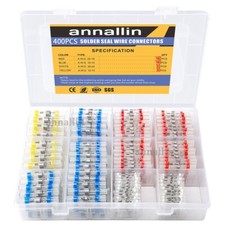 400PCS Solder Stick Waterproof Seal Sleeve Heat Shrink Butt Wire Connectors KIT