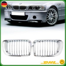Kühlergrill Grill Nieren Für BMW 3er E46 2 Tür 99-02 Einzelsteg Glänzend Silber