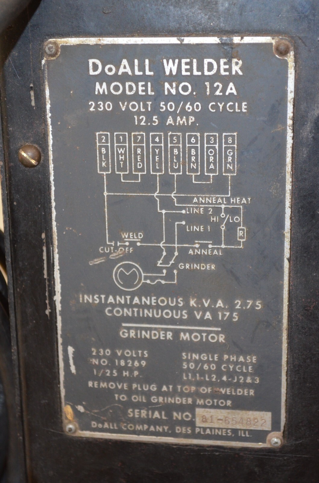 DoAll Bandsaw Blade Welder Model 12A Do All eBay