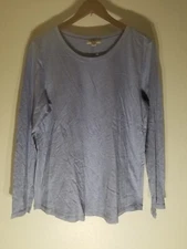 Style&Co Long Sleeve Light Blue Sparkle Tee Size Medium New Lost Tag