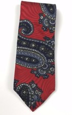 Hanover St. The Works Ltd Necktie Paisley Extra Long 100% Silk Tie Made in USA