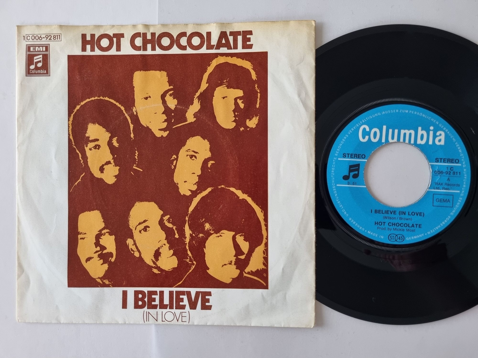 Hot Chocolate - I Believe (In Love) 7'' Vinyl Germany