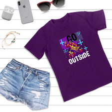 Youth BigFoot Shirt Go Outside Sasquatch Shirt for Kids Youth Short Sleeve T