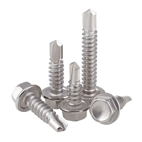 Flanged Hex Head Self-Drilling Tappers Screws Tapping Screw 410 Stainless Steel - Bild 3 von 5