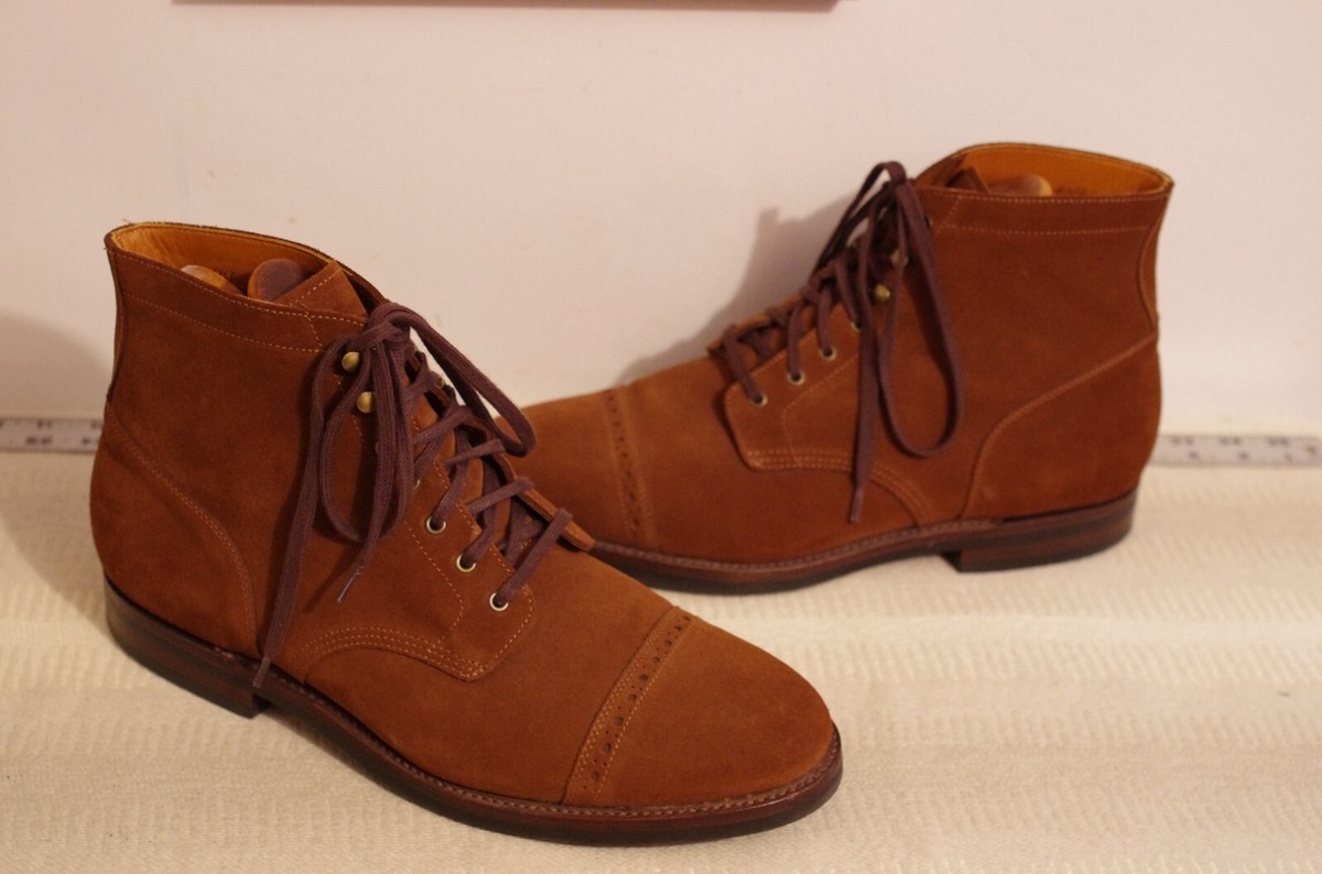 J Crew Mens Ludlow Cap Toe English Suede Dress Boots 12D  display picture 2