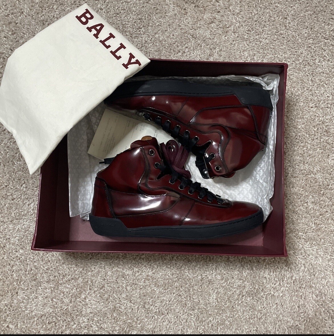 Bally Eroy Oxblood men 7.5 - Gem display picture 3