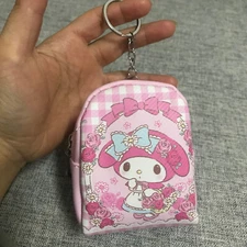 Cute Flower My Melody Wallet Mini Coin Purse Backpack Bag Pendant Keychain Gift