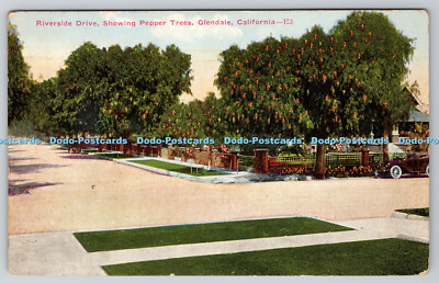 R746699 California Glendale Riverside Drive zeigt Pfefferbäume Pazifik Neuheit