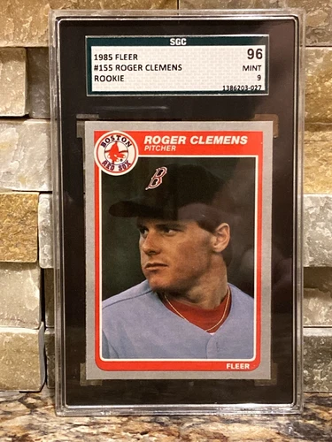 1985 Fleer #155 ROGER CLEMENS (RC) Rookie graded SGC 96 / 9 MINT