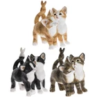 Cats Ornament Gift Kitten Affectionate Loving Statue Ginger Tabby Black White
