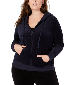 plus size velour jacket