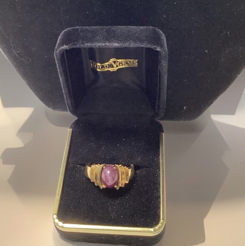 Star Ruby Ring 14kt Yellow Gold Size 8.5 5.92g