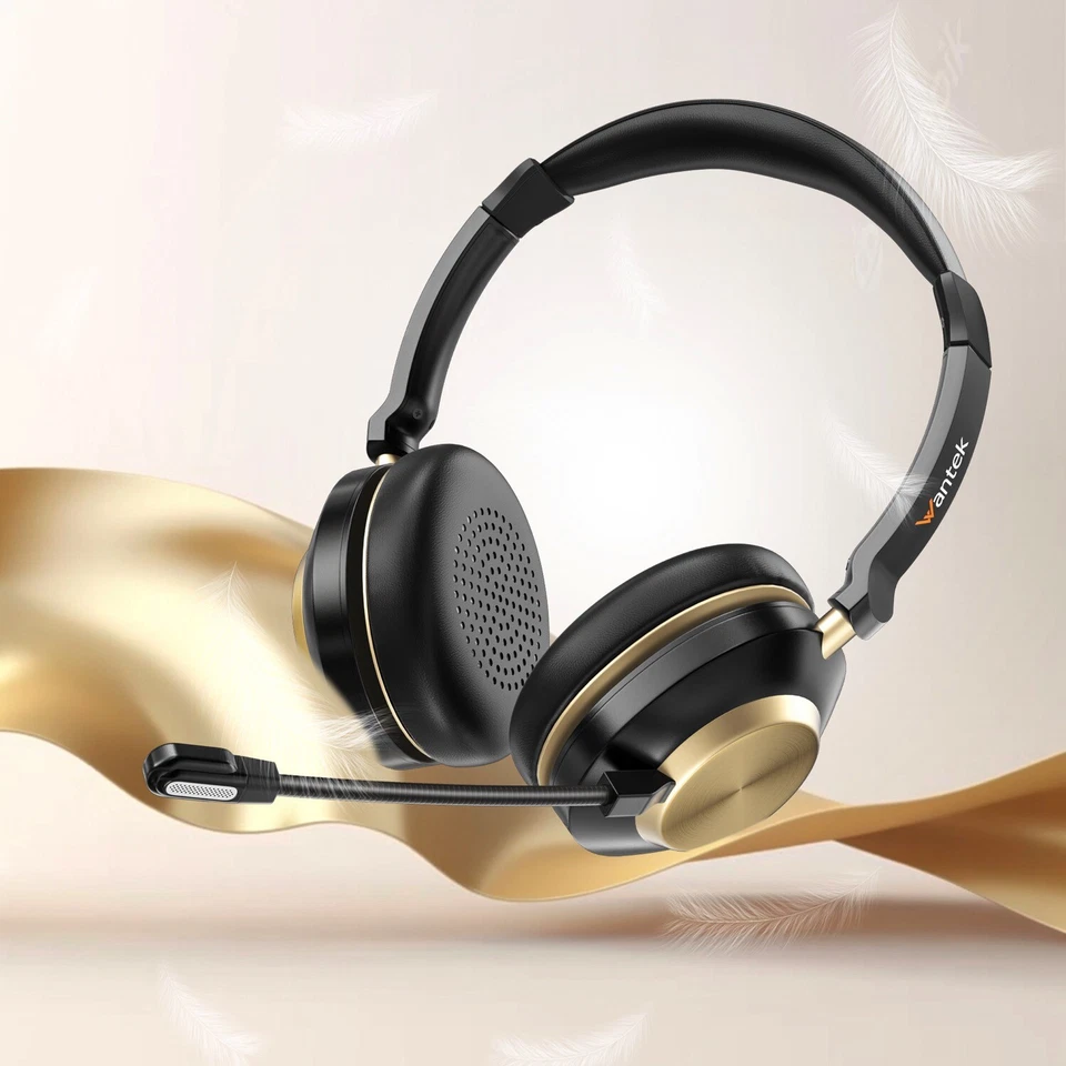 Wantek Headset mit Kabel Mikrofon USB/3.5mm Kopfhörer für PC/Telefone/Handys - Bild 3 von 4