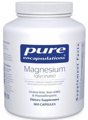 Pure Encapsulations Magnesium Glycinate 360 Capsules 