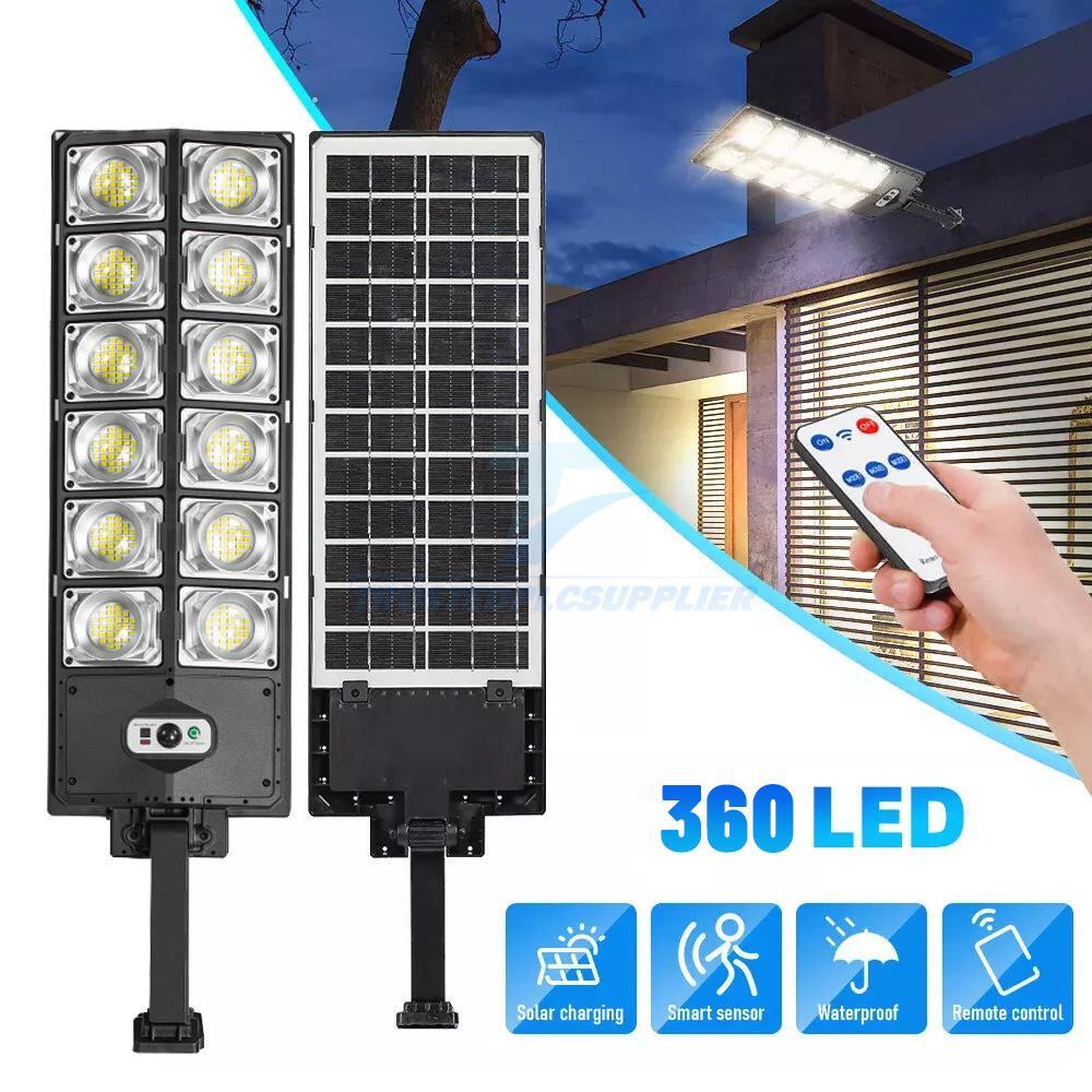 Solar Street Light Motion Sensor Lamp Commercial Dusk To Dawn Road Lamp Outdoor