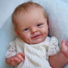 21" Shaya Reborn Baby Doll Kit Smile Baby Lifelike Soft Touch Handmade Bebe Gift