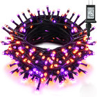 Brizled Purple & Orange Halloween Lights, 95.14Ft 240 LED Halloween String 