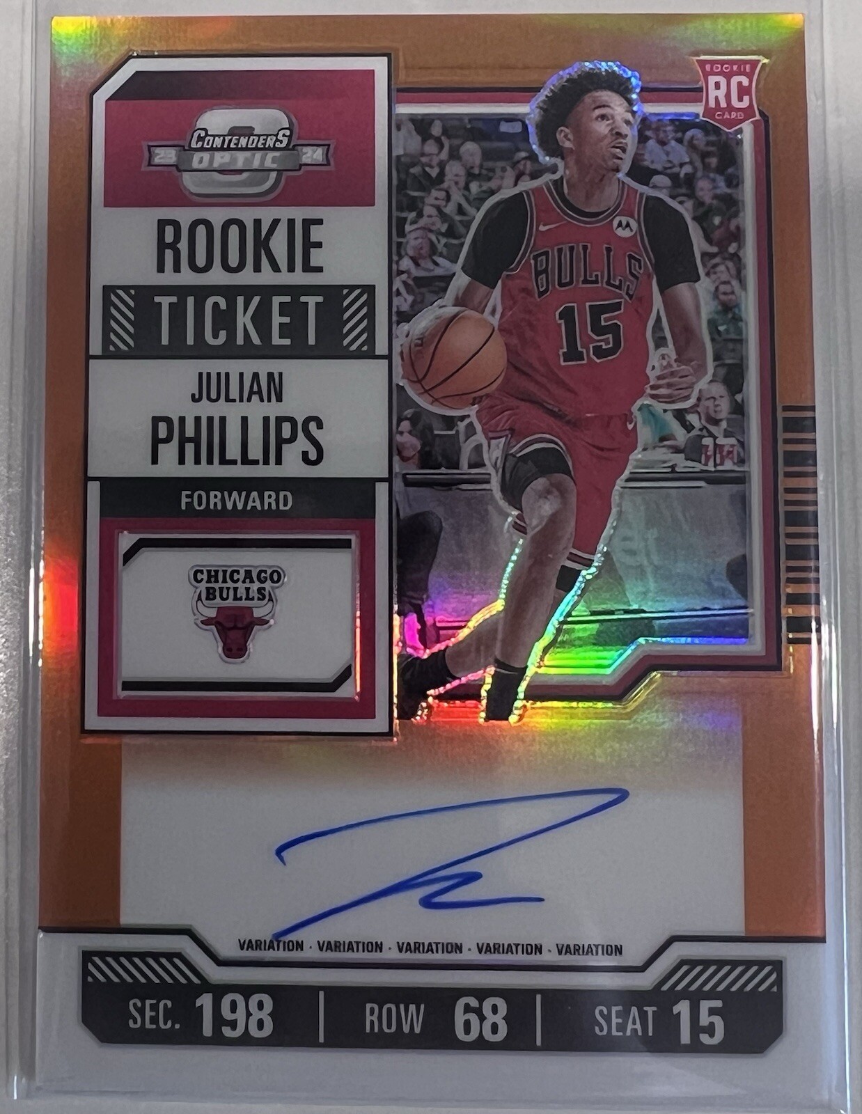 2024 Panini Optic Julian Phillips Variation Auto #/25 RC Rookie Card  