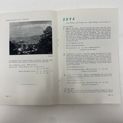 P & O Orient Lines Shore Excursions Pamphlet October 1961 to January 1962 - Picture 7 of 10