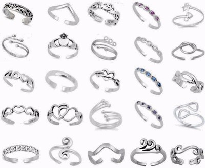 Adjustable Size Toe Ring Solid Sterling Silver 925 Various Designs Ship ...