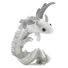 Drachenarmband weiß / Pearl Dragon Wristlet Folkmanis Puppets Fingerpuppe (3175)