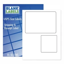 100 Laser /Ink Jet Labels Click-N-Ship with Peel Off Receipt -Perfect for USPS!