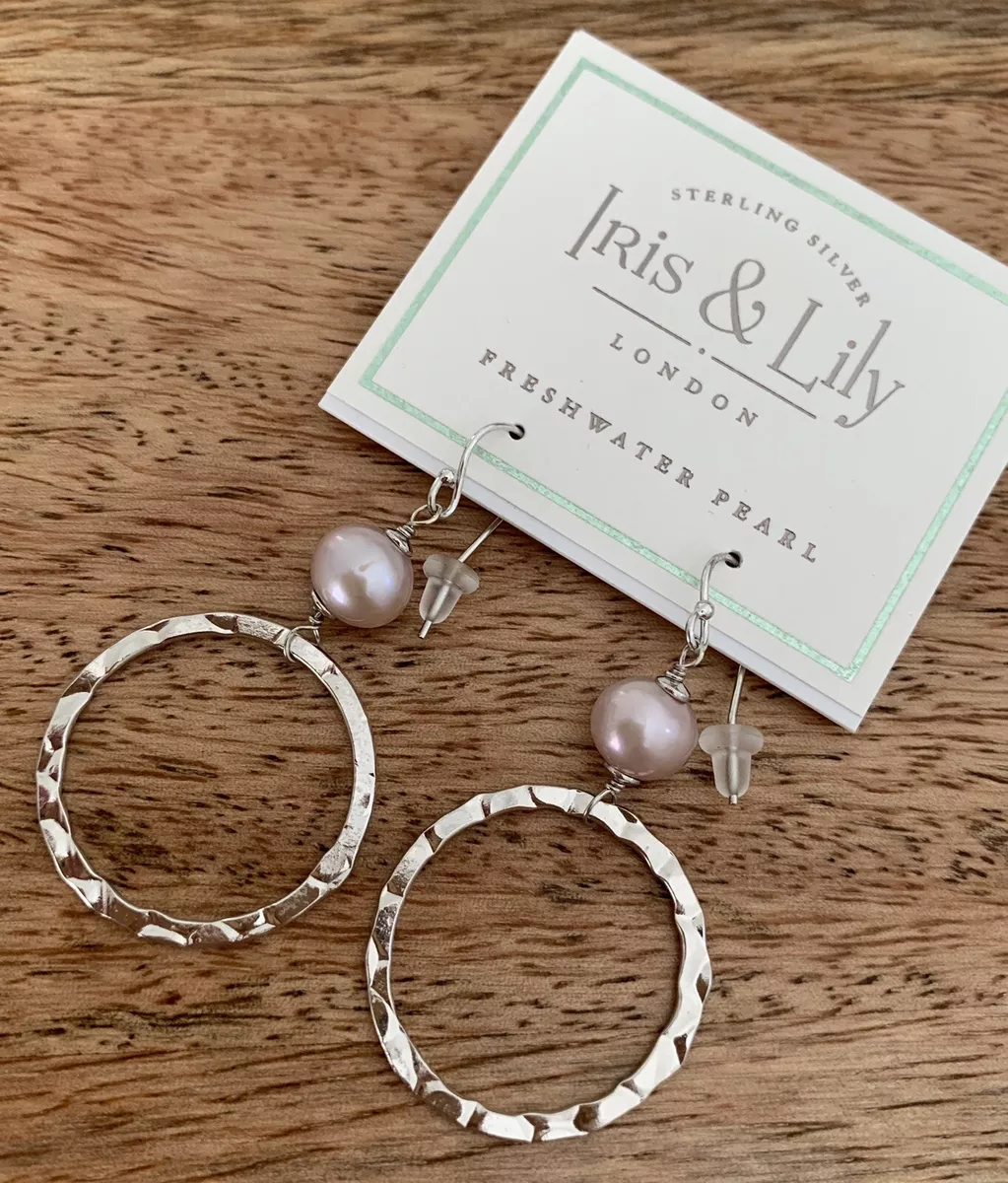 Freshwater Pearl Earrings, Sterling Silver