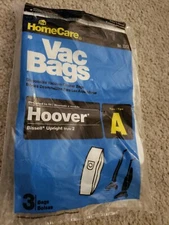 HomeCare Hoover/Bissell Upright Style 2 Vac Bags Type A 3 Bags #3317 New Sealed 
