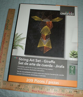 Crelando Giraffe String Art Set Craft Kit New Fast Shipping