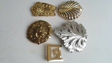 Lot of 5 Vintage Single Piece Belt Buckles Dotty Smith DS2