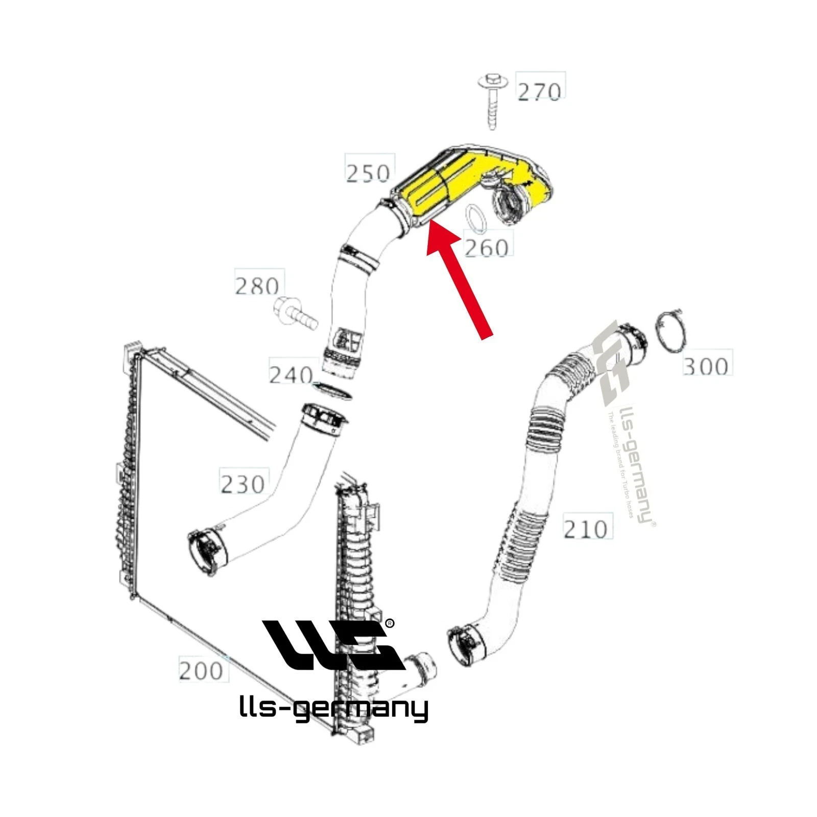 Ladeluftleitung für MERCEDES C-Klasse (W205) C 180 C 200 BlueTEC A6260900042 - Bild 4 von 6