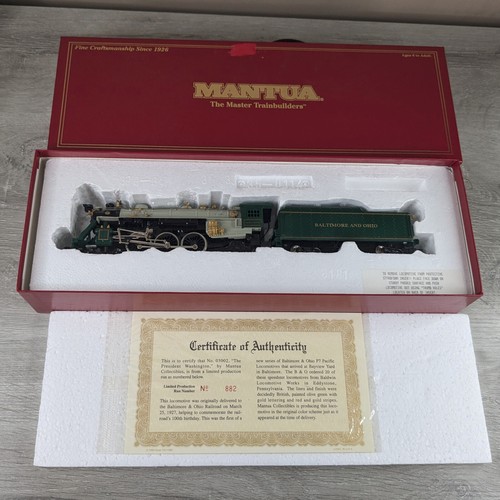 Mantua #03002 HO "President Washington" 4-6-2 - Baltimore & Ohio - Excellent