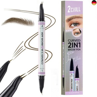 2CHILL Augenbrauenstift, Wasserfest Microblading Augenbrauen stift mit 2