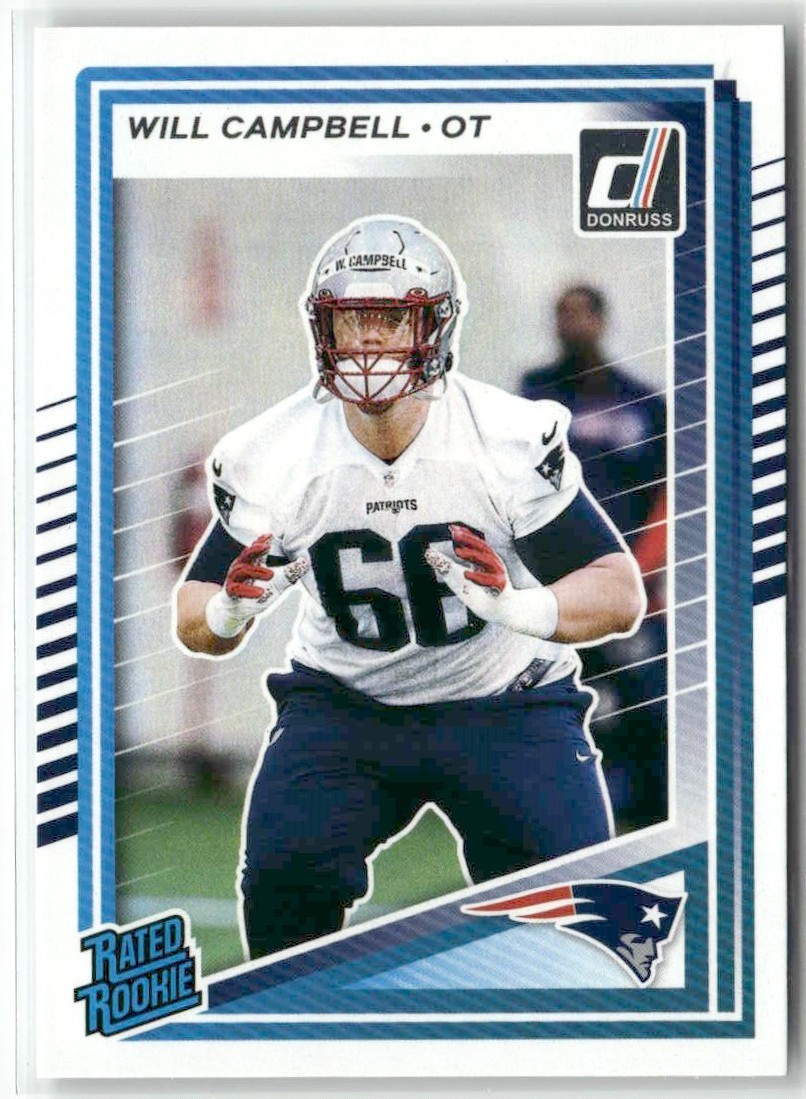 Will Campbell RC 2025 Donruss Rated Rookie LSU Tigers #345