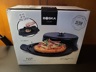 Boska Pizza BBQ Mini Cast Iron Grill Baker Holland 320502.  Unused Open Box