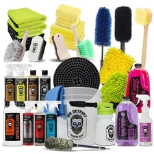 Mr. Detroit - 31pc Car Cleaning Kit for Interior & Exterior, Leather & More