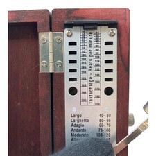 Wittner Taktell Super Mini Metronome Mahogany Matte Finish Compact