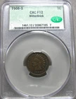 1908-S Indian Cent Penny ---- Fine-12 CAC Witterbrick Graded Coin ---- #777C