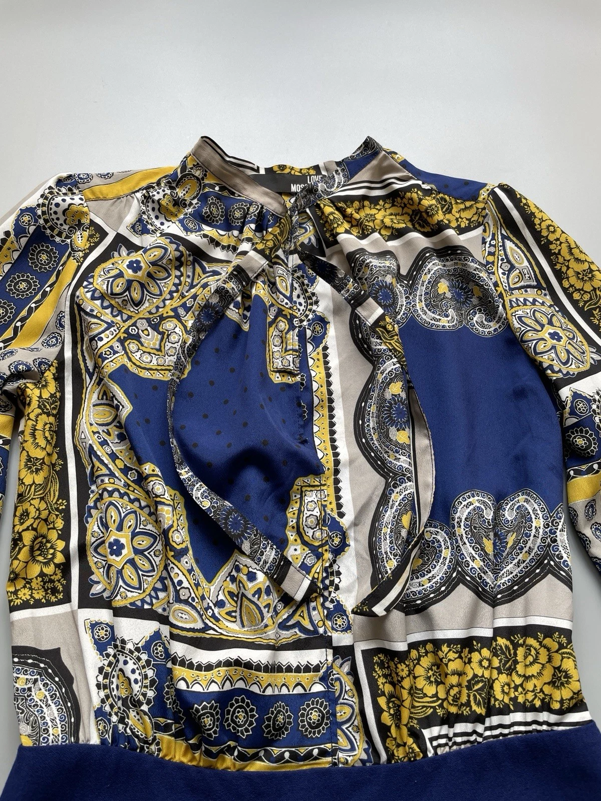 Love Moschino abito da sera donna blu colorato taglia S 42 made in Romania