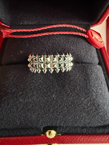 CARTIER Clash De Cartier ring, white gold, double row. Size 53mm. Full set