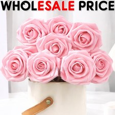 100 Pcs Large 6CM Artificial Flowers Foam Rose Heads Wedding Party Decor Bouquet