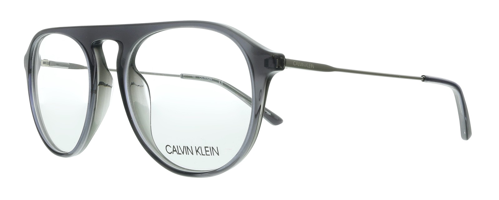 Круглые очки Calvin Klein CK20703 016 с кристаллами цвета древесного углясерого цвета 11790₽