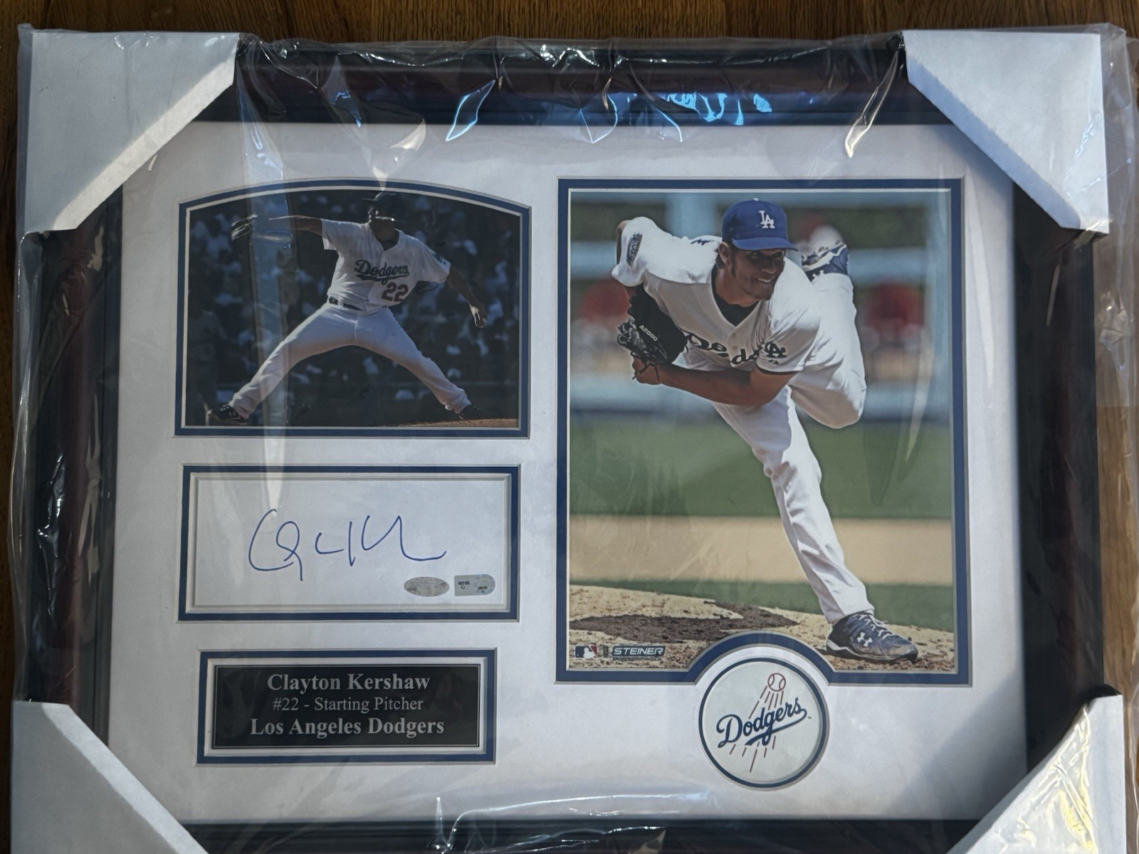 Clayton Kershaw Autographed Signed Los Angeles Dodgers Dodgers Auto Framed Photo Plaque Steiner Authenticated 