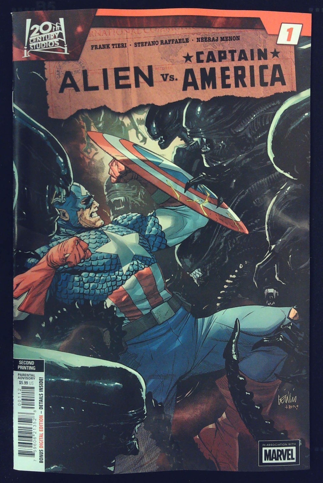 ALIEN VS. CAPTAIN AMERICA (2026) #1 - Second Printing - New Bagged