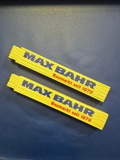 2 neue Zollst&ouml;cke mit Max Bahr Werbeaufdruck, Holz 2m