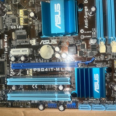 Used* ASUS P5G41C-M LX Mother board with Intel E8200 Core 2 Duo Processor 