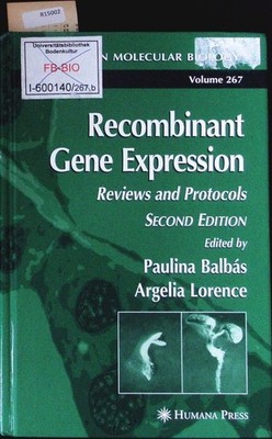 Recombinant Gene Expression. Reviews and Protocols. Balbas, Paulina: