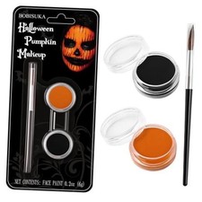 Black Orange Face Paint Character Makeup Kit Halloween Set for Kids Pumpkin